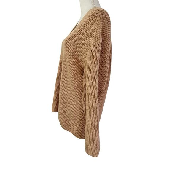 Urban Outfitters Ribbed Chunky Knit Sweater Size S Tan Neutral Oversized Capsule - Picture 3 of 8